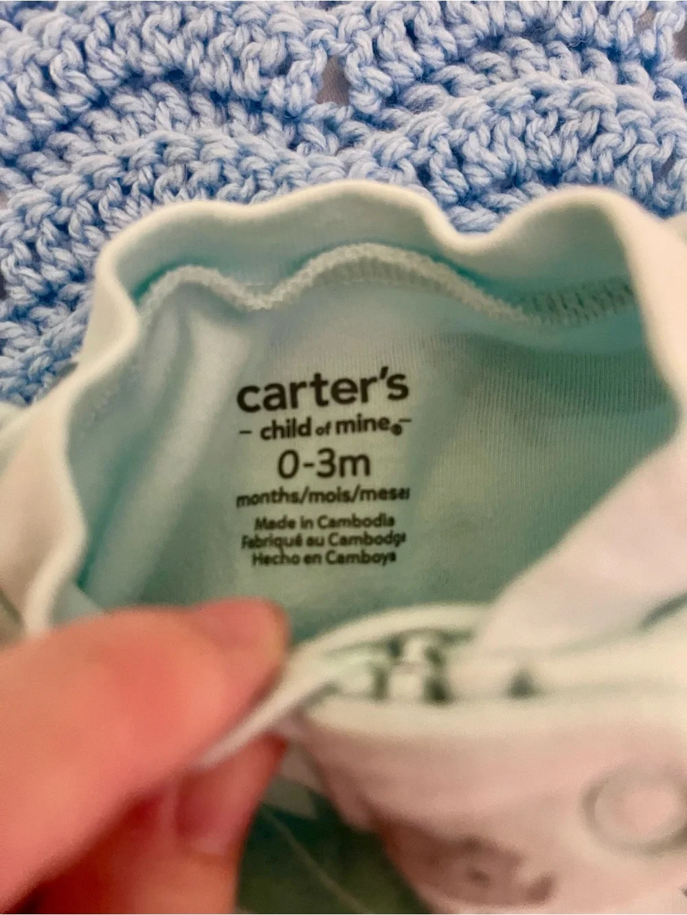 Baby One-Piece Footed Pajamas in Seafoam with Whale Print